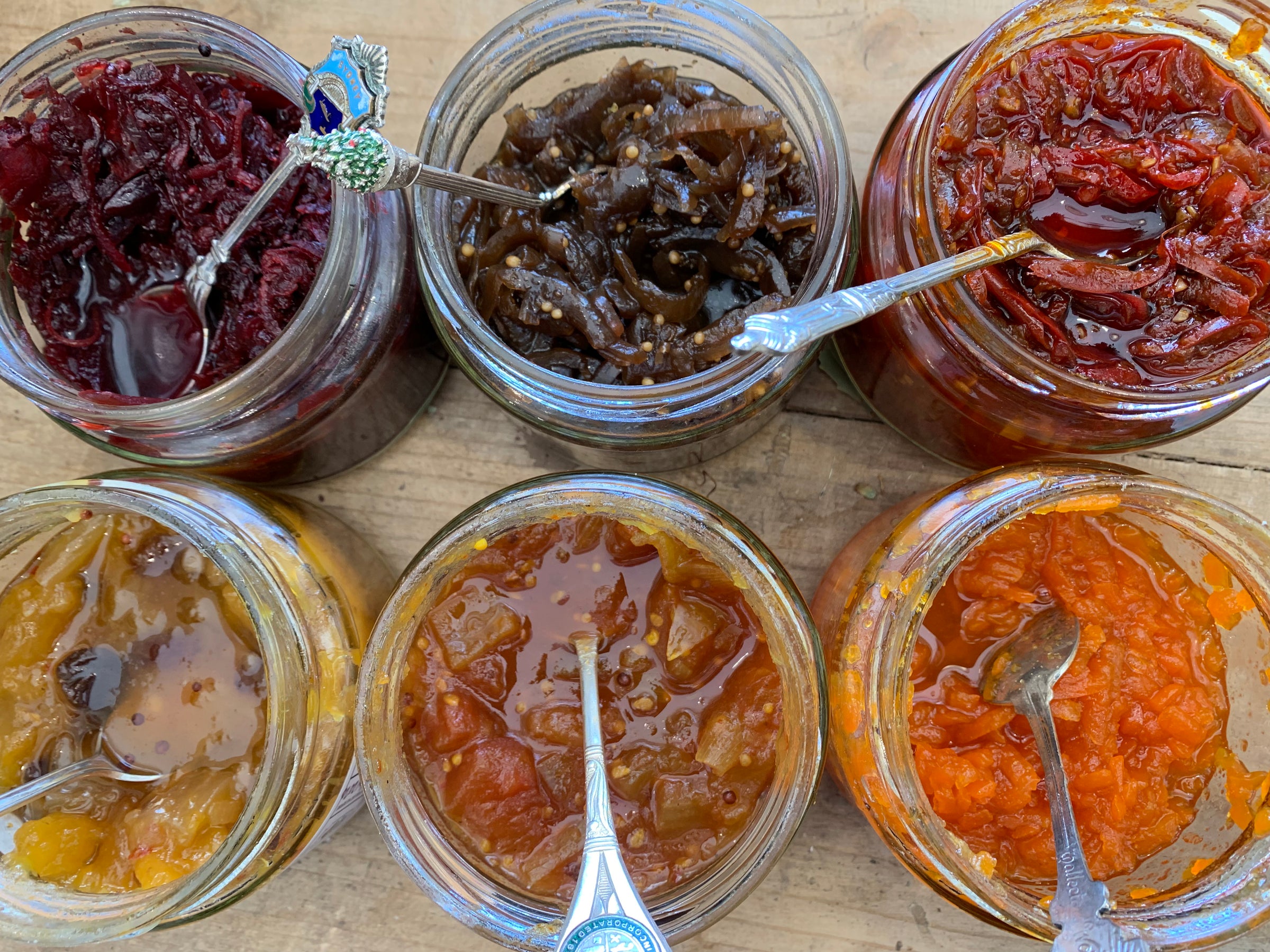 BatchMade 6 open jars chutneys and relishes