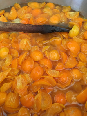 Cumquat marmalade cooking