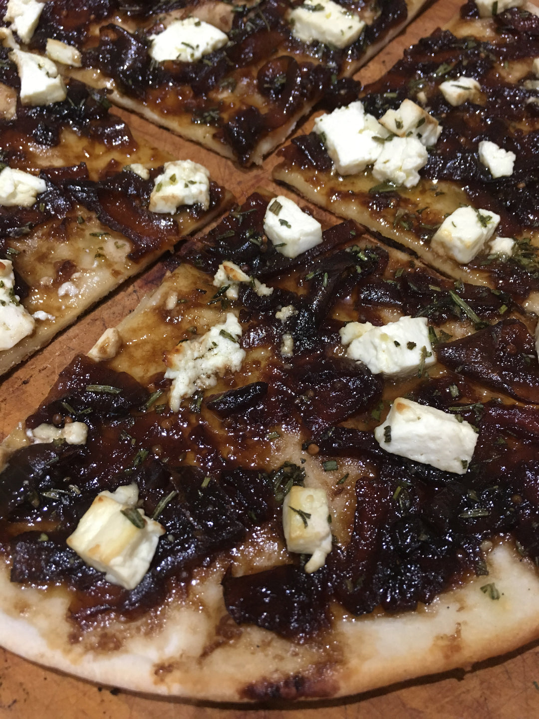 Onion jam on pizza